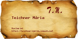 Teichner Mária névjegykártya